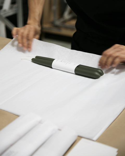 100% Beeswax Dipped Candles | Forest Green