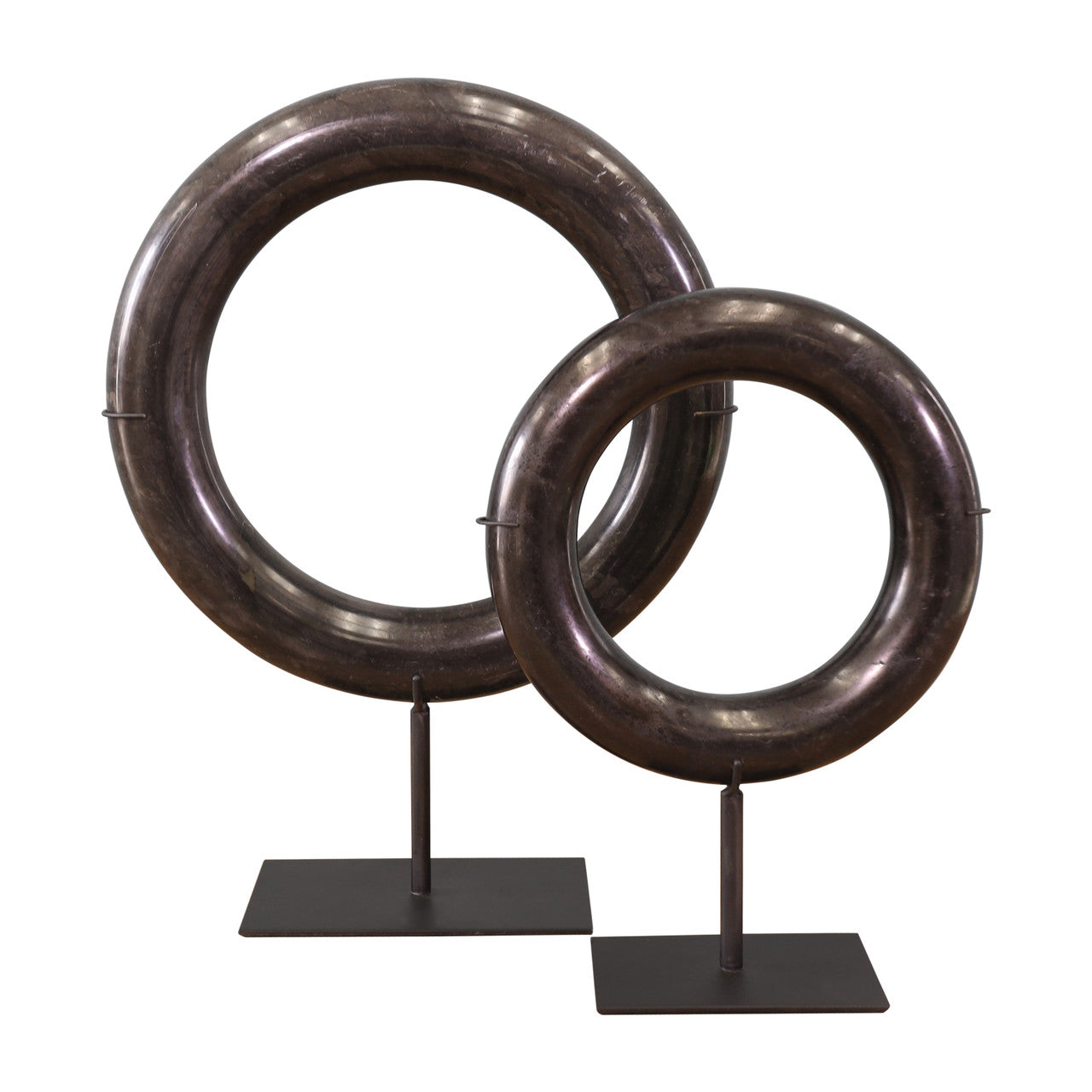 Black Stone Ring on Stand