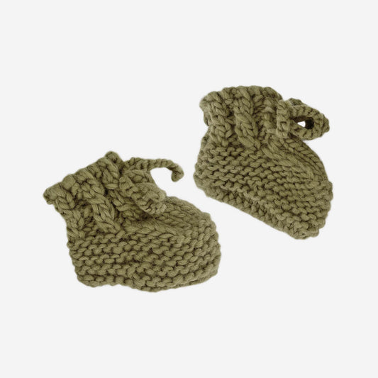 Classic Booties, Olive | Baby Shoes