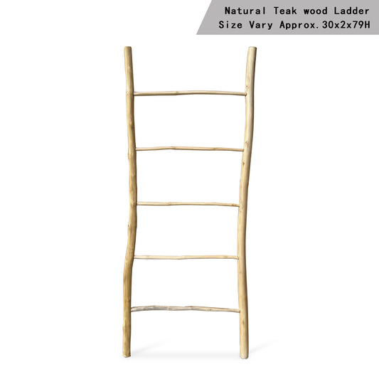 Bleached Teak Wood Ladder