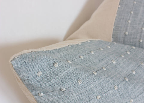 Blue Dot Pillow - 22x22