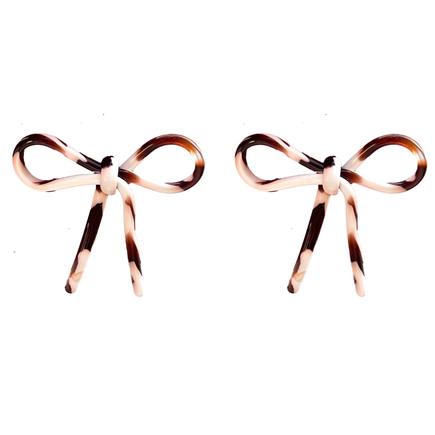 Cocoa Bow Statement Stud Earrings