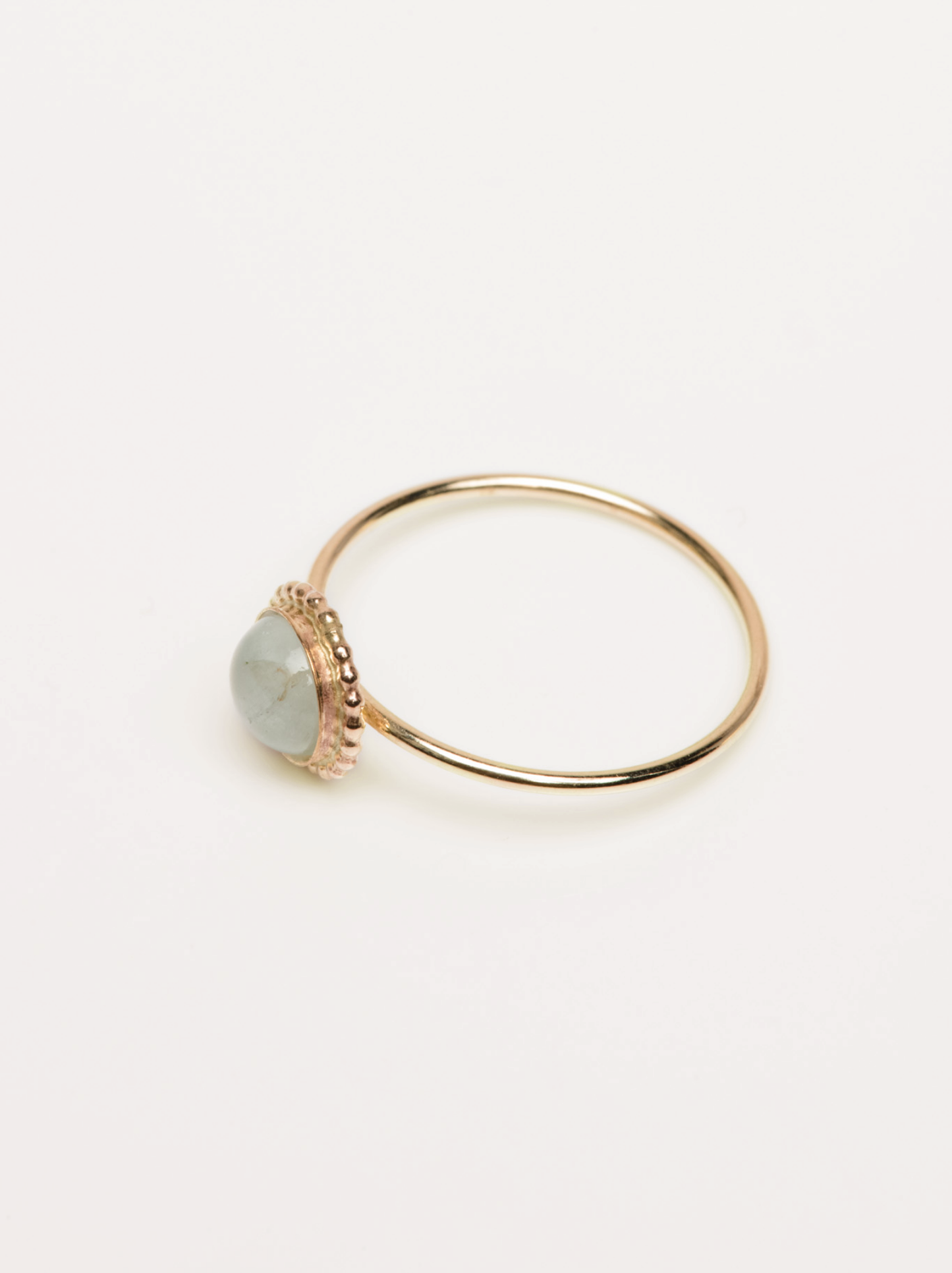 Aquamarine Halo Ring