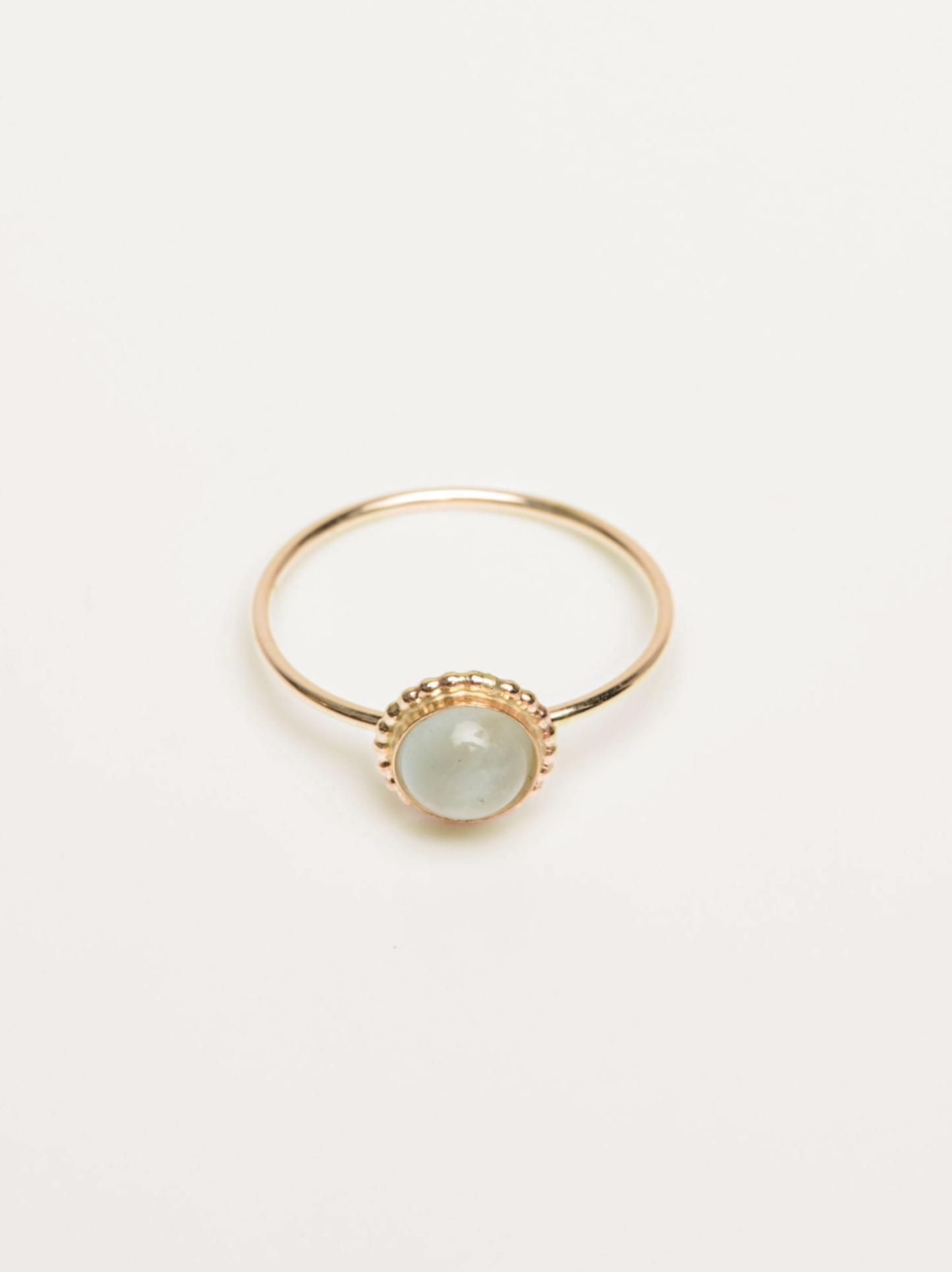 Aquamarine Halo Ring