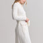 Side view of ribbed knee-length robe
