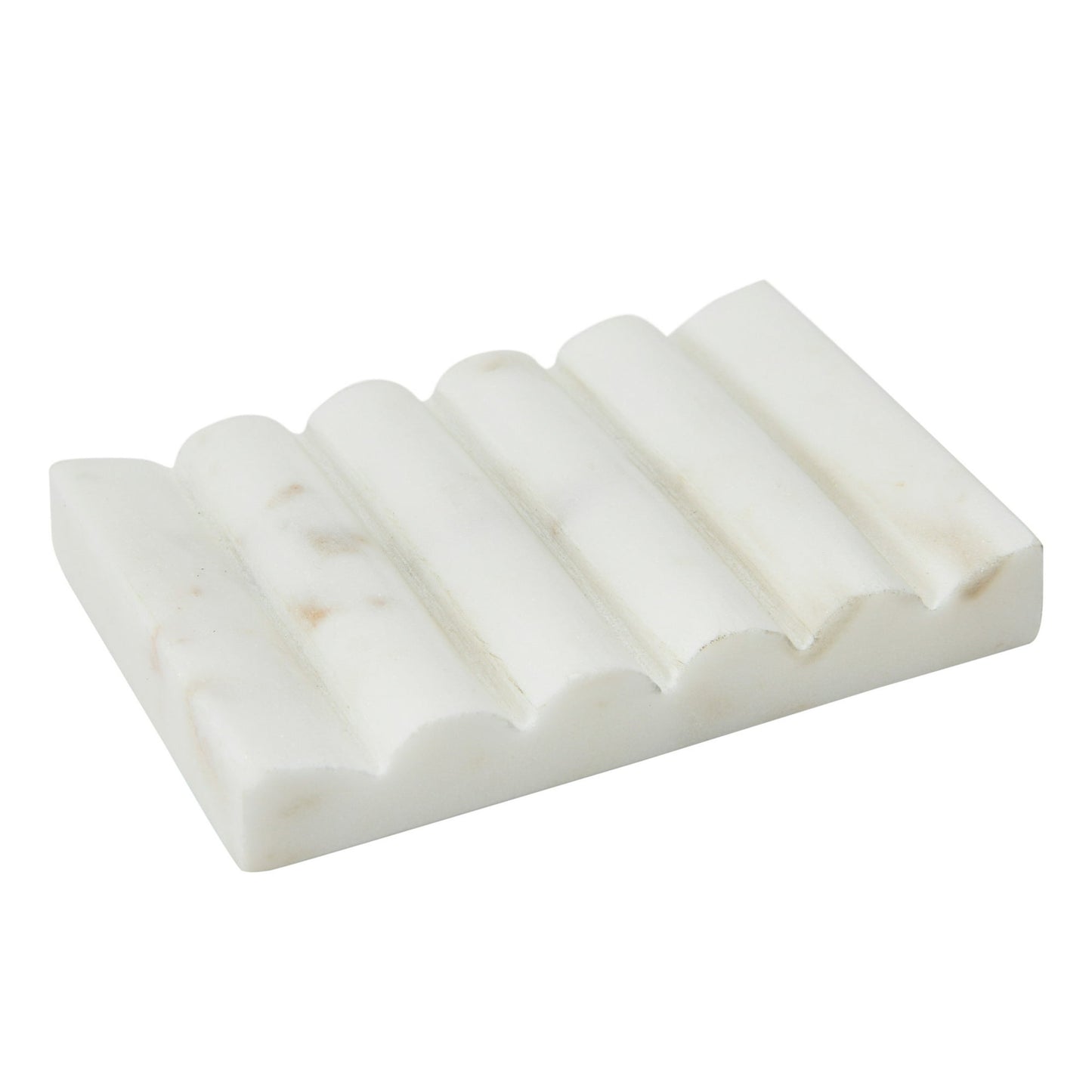 Marble Soap Dish with Ridges