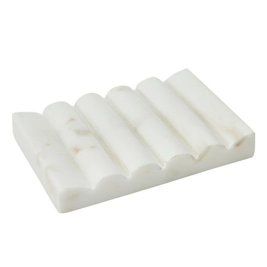 Marble Soap Dish with Ridges