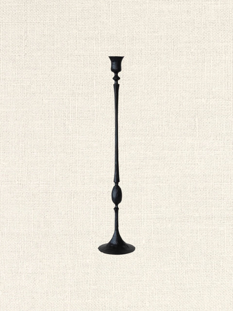 Hand-Forged Cast Iron Taper Holder Black