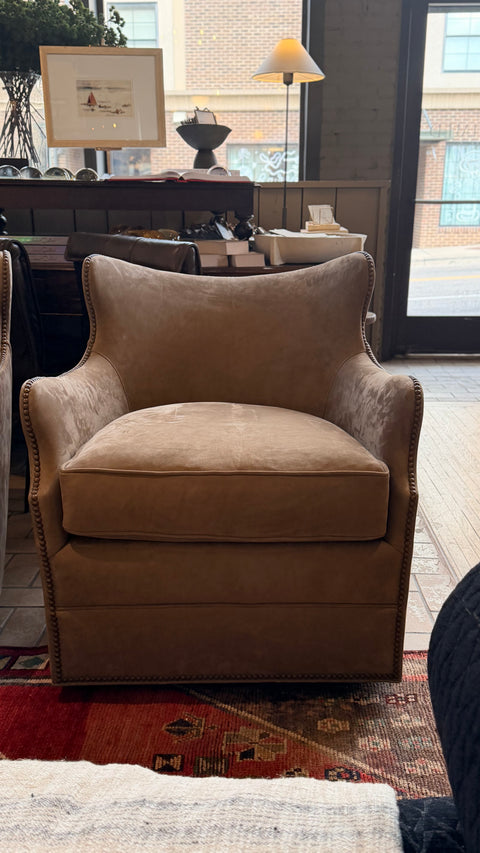 Curved-Back Swivel Chair