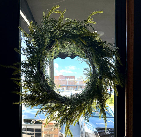 30" UV Natural Touch Cedar/Pine Wreath