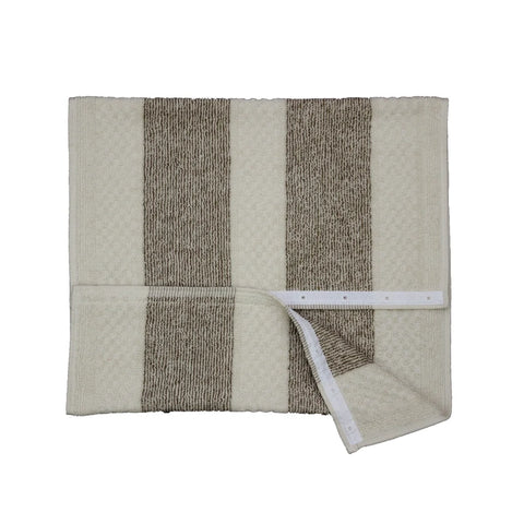 Snap fastening detail on range towel