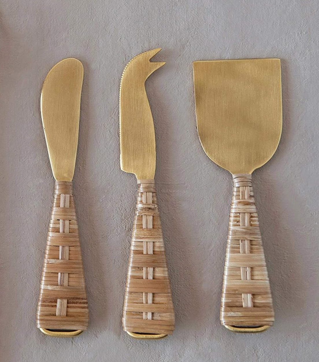 Rattan Cheese Knife Set