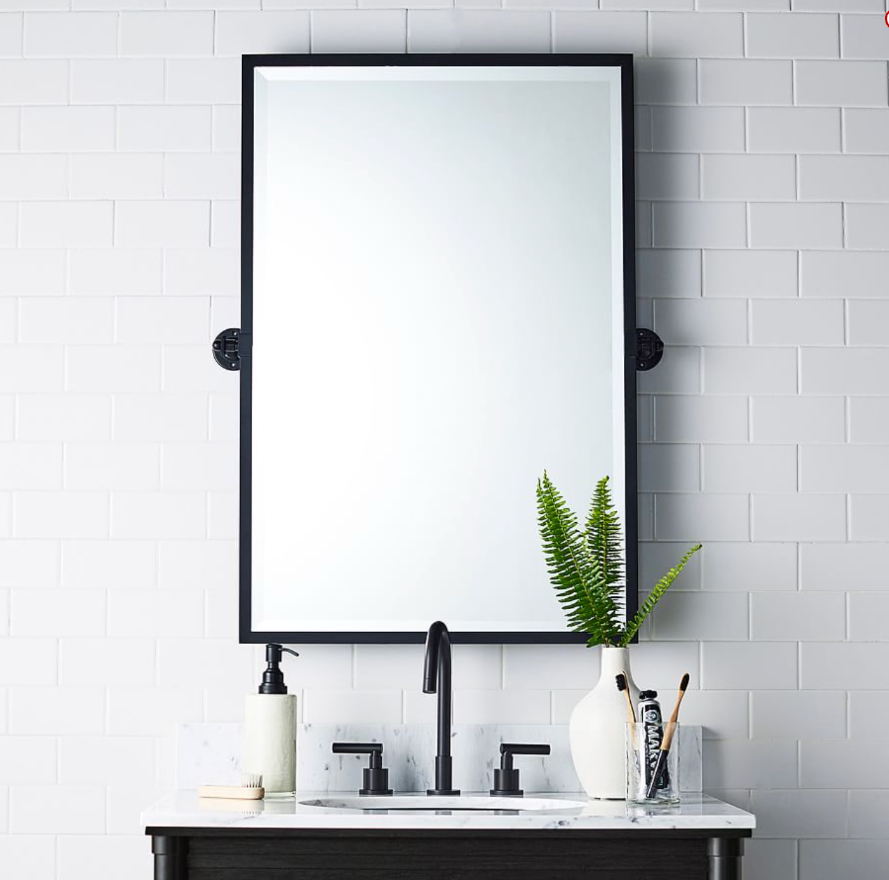 Black Pivot Mirror