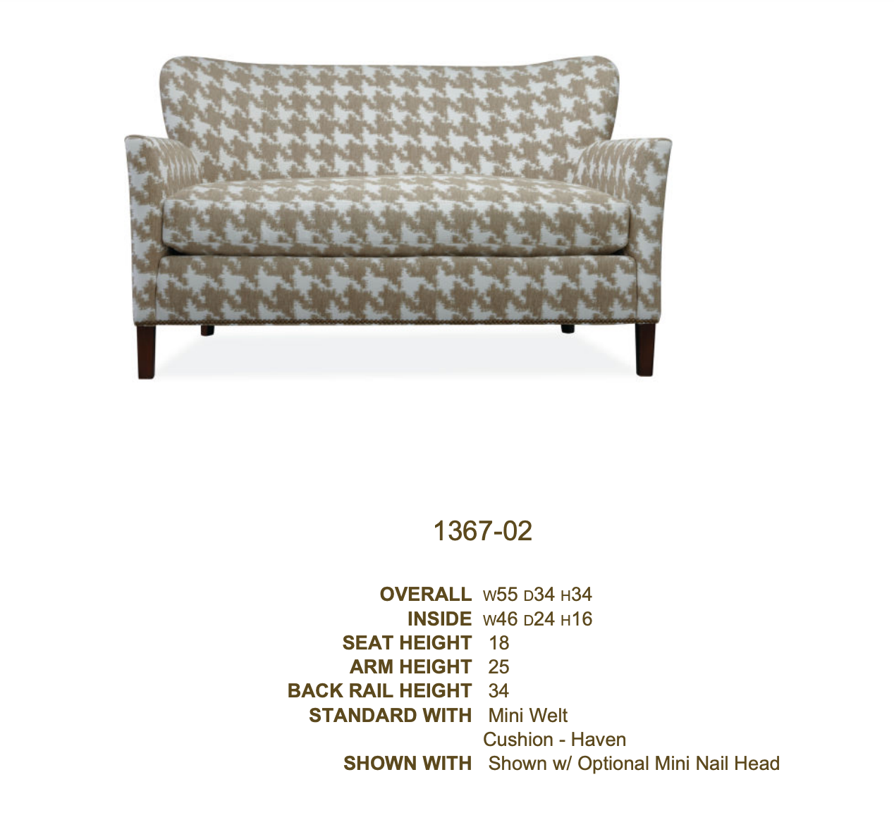 1367-02 Loveseat