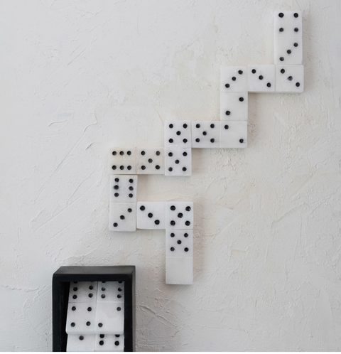Alabaster Dominos in Soapstone Box