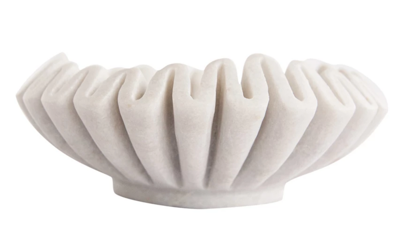 Marble Fluted Dish