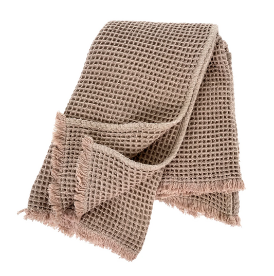 Blush Waffle Throw