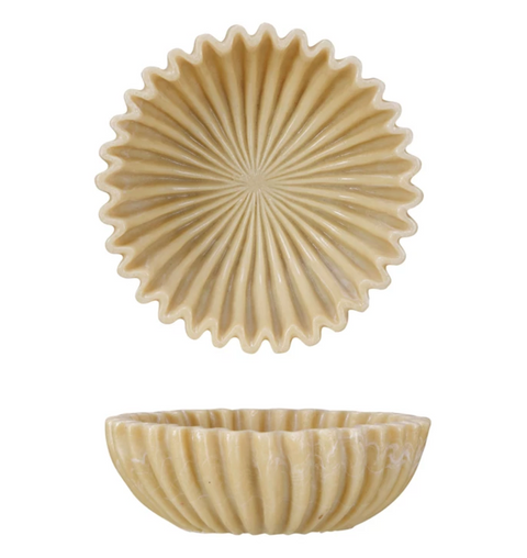 Resin Pleated Bowl