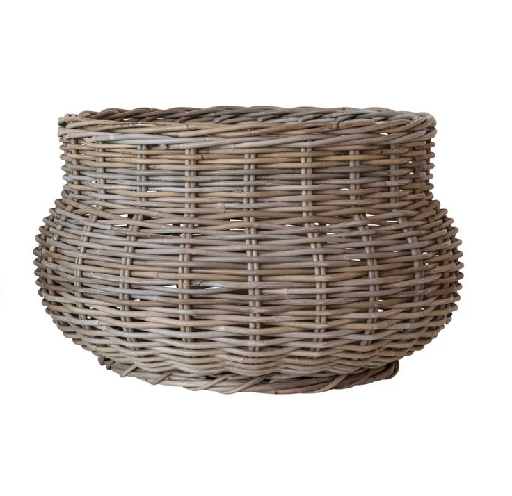 Hand-Woven Rattan Planter