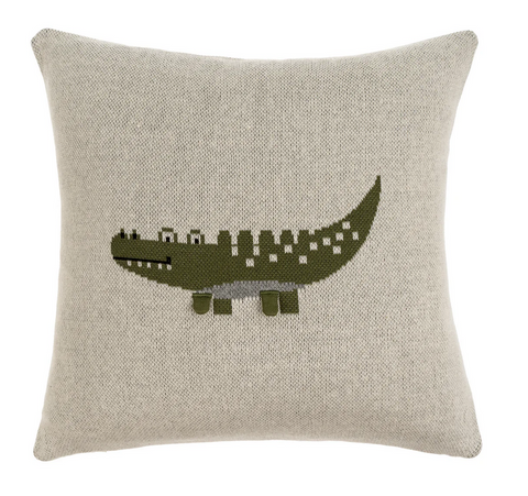 Crocodile Knit Pillow