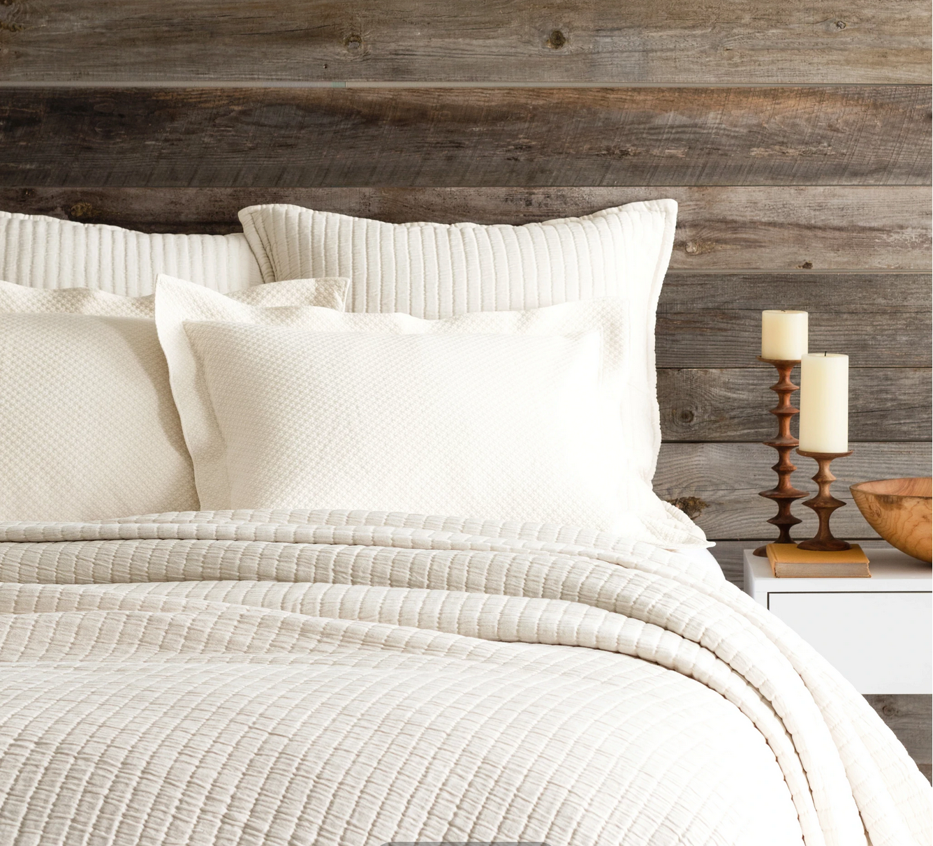 Boyfriend Ivory Matelasse Coverlet