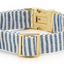 Lake Blue Stripe Dog Collar
