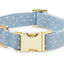 Chambray Dots Dog Collar