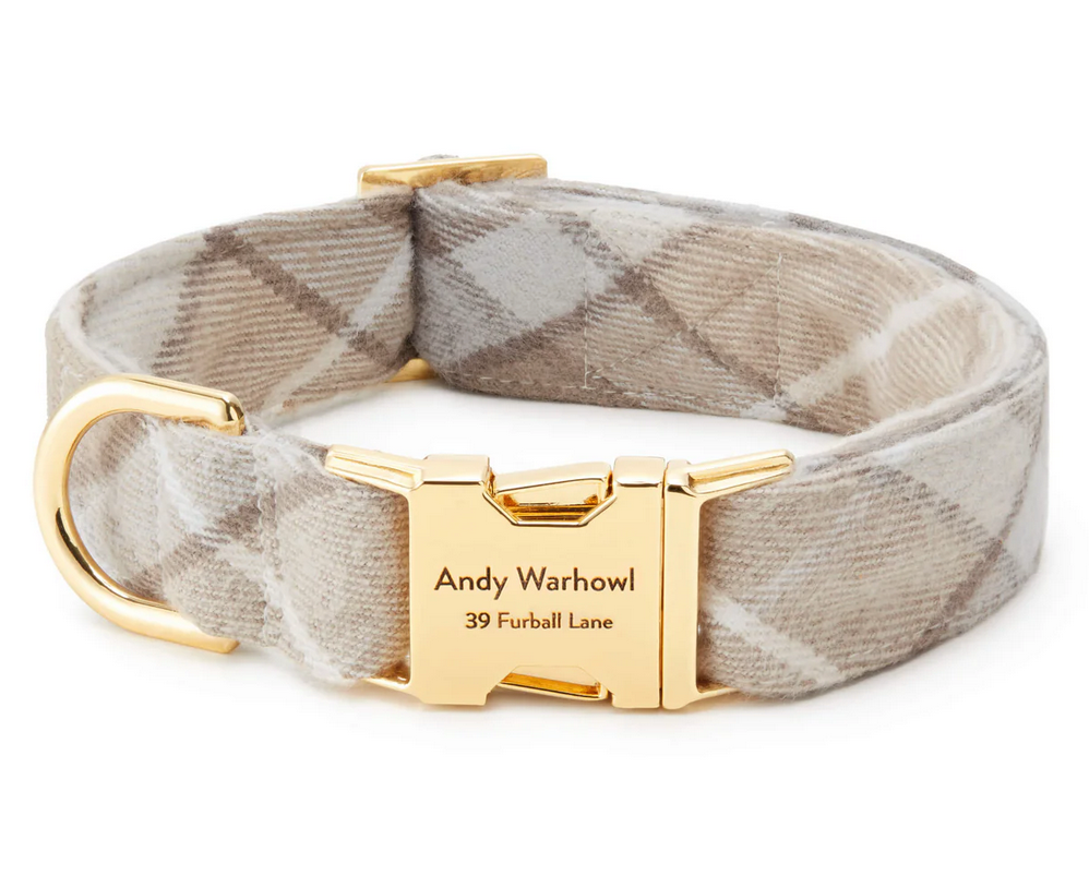 Andover Plaid Flannel Dog Collar