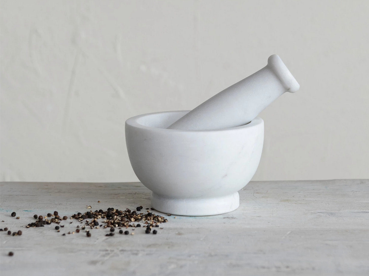 Marble Mortar & Pestle