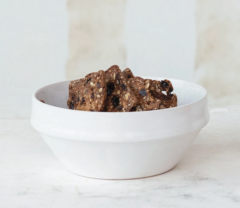 Antique White Stoneware Bowl