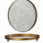 Metal Footed Antiqued Mirror Tray