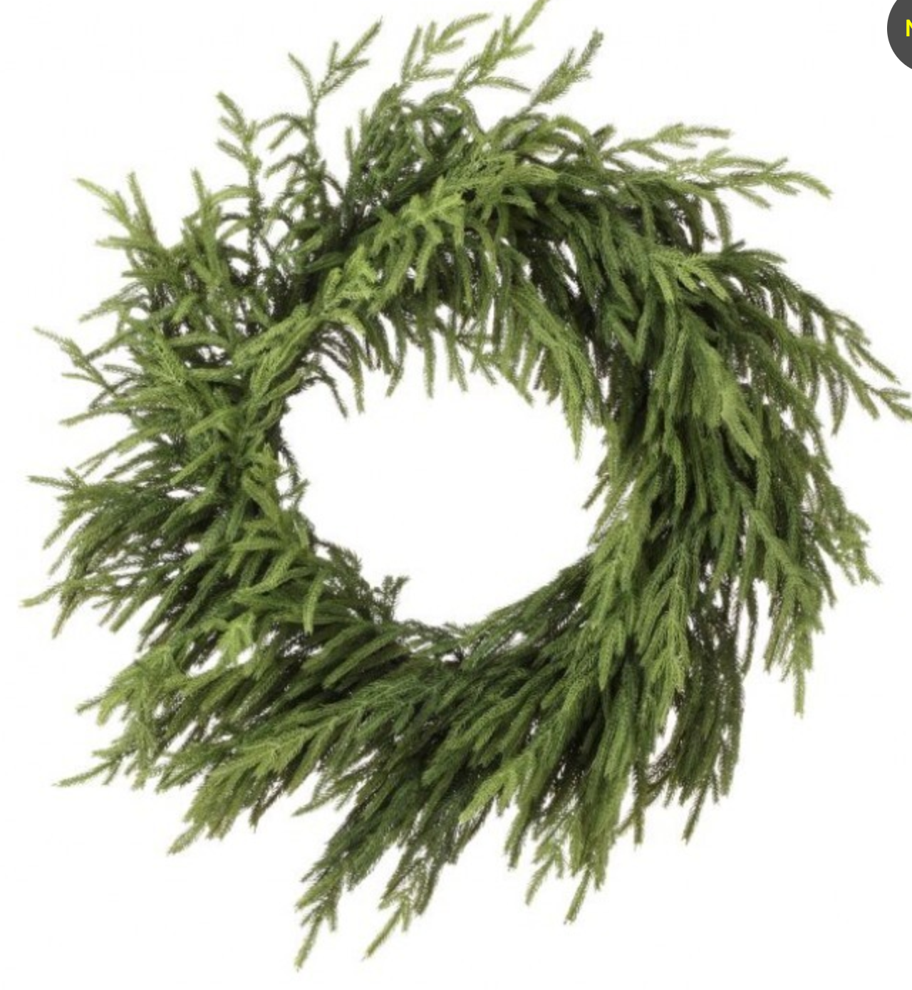 Just Cut Natural Touch Norfolk Pine Wreath