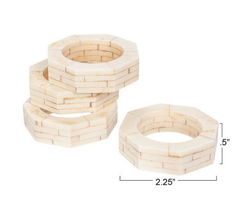 Octagon Resin Napkin Rings
