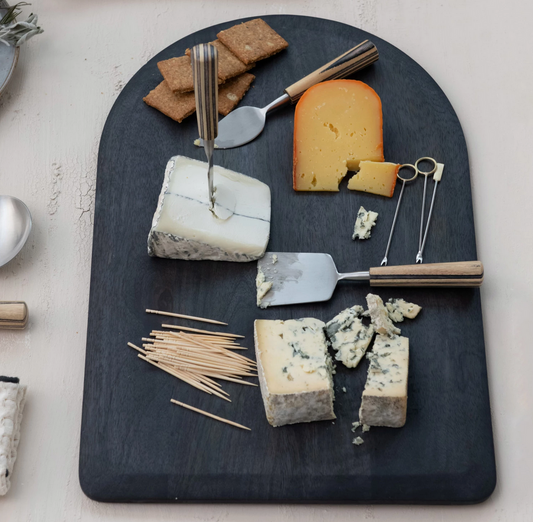 Stainless Steel Cheese Servers w/ Mango Wood Handles