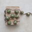 Embossed Mercury Glass Ball Ornament Garland - Green