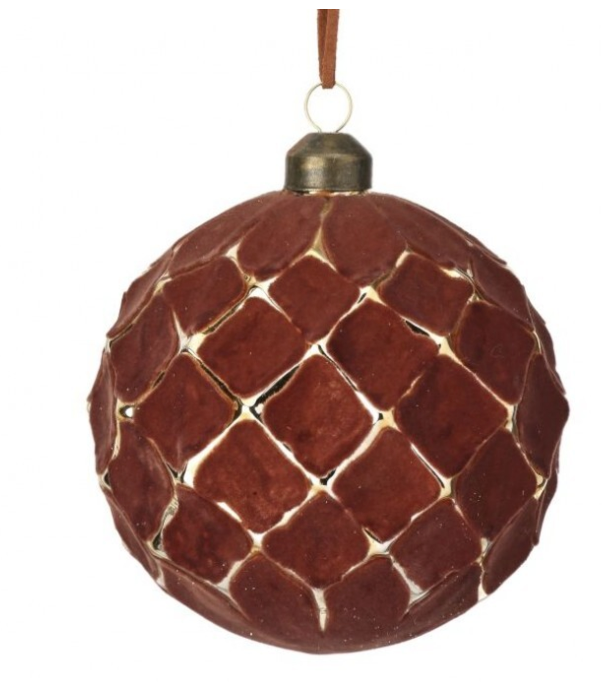 Glass Velvet Diamond Ball Ornament