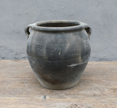 Vintage Black Jar