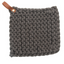 Crocheted Pot Holder with Leather Loop