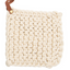 Crocheted Pot Holder with Leather Loop