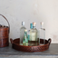 Leather Tray with Braided Handles