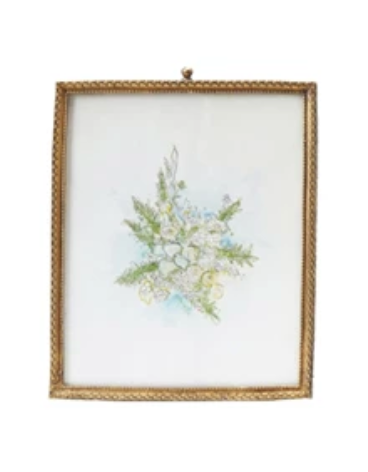 Pewter and Glass Photo Frame