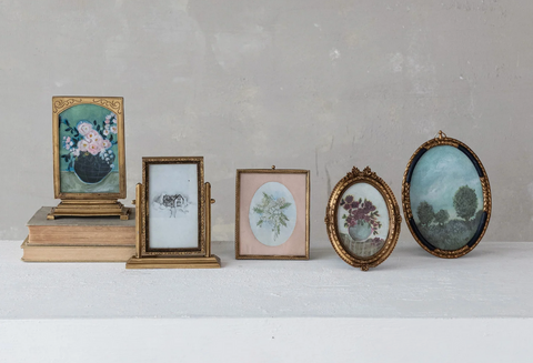 Pewter and Glass Photo Frame