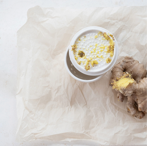 Stoneware Garlic/Ginger Grater/Keeper