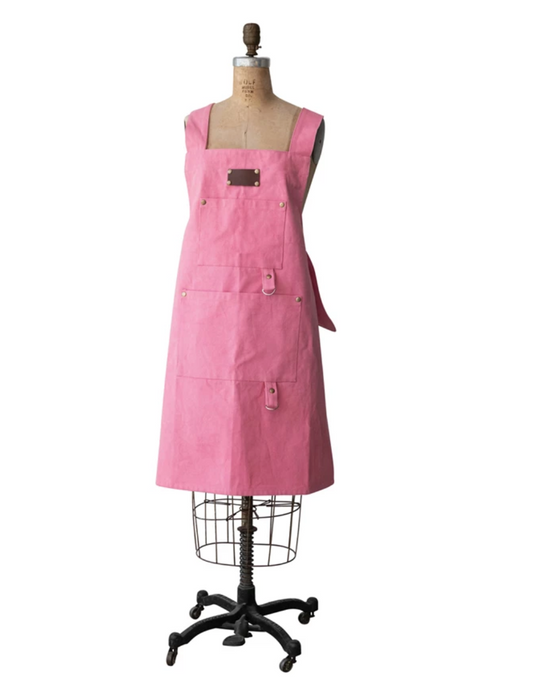 Cotton Canvas Cross Backed Apron