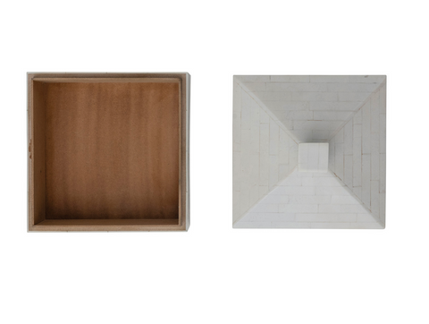 Ivory Box with Pyramid Lid