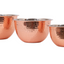Hammered Stainless Steel Bowl with Copper Finish