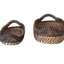 Oval Hand-Woven Bread Basket with Handles