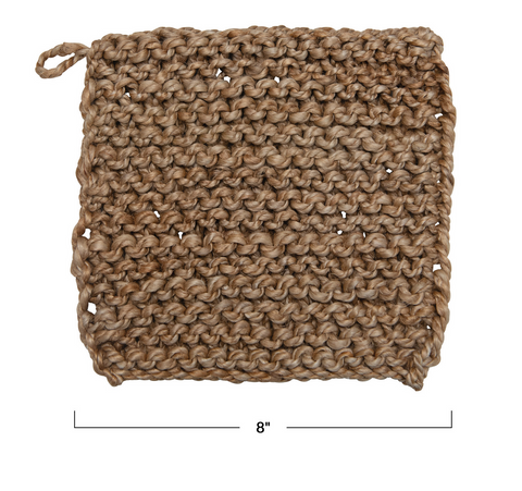 Jute Crocheted Pot Holder