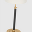 Bryant Chocolate Leather Wrapped Brass Table Lamp with Linen Shade