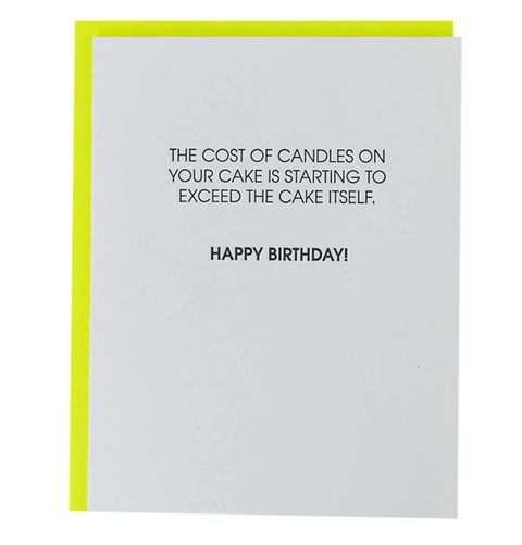Cost of Candles Card